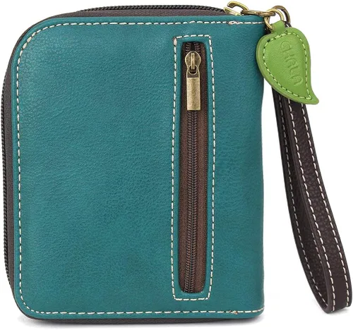 Miniatura 3 de CHALA Cartera con cremallera pulsera 8 ranuras para tarjetas de crédito piel sintética resistente