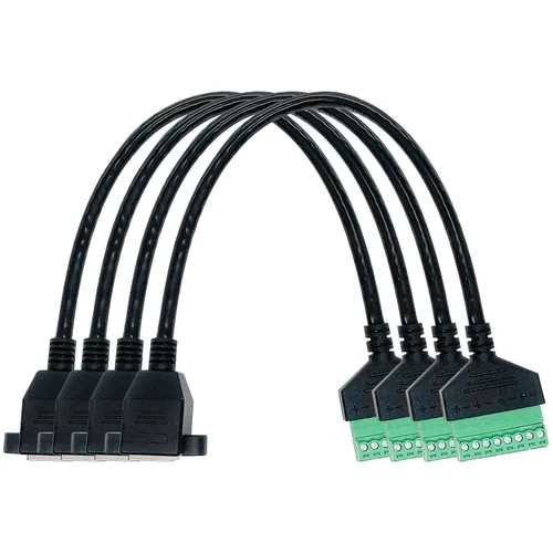 4 conectores hembra RJ45 a 8 pines de 1 pie de conector de terminal de tornillo, terminal de tornillo RJ45 8P8C para extensor Ethernet Cat6 Cat5 AV