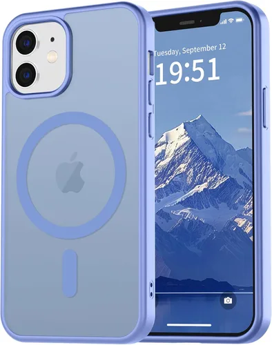 Miniatura 46 de vnnink para iPhone 12 y iPhone 12 Pro, funda de teléfono celular translúcida con protección contra caídas de grado militar, mate magnética