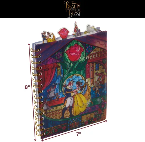 Miniatura 5 de Innovative Designs Disney Beauty and The Beast Journal Notebook, Spiral Bound, 96 Lined Pages, 8 x 7 inches Princess Belle and Beast Vinyl Cover