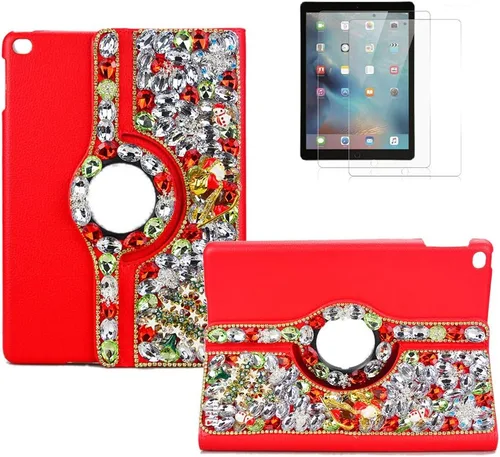 Miniatura 14 de Bling - Funda compatible con Samsung Galaxy Tab A7 10.4 (2022) - Elegante - 3D hecha a mano con mariposa de cristal giratoria de 360 grados