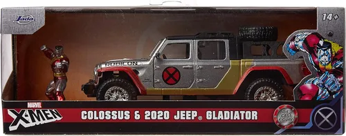 Miniatura 2 de Jada Toys 253223012, Marvel X Men Jeep Gladiator con figura Colossus, Marvel X Men Jeep Metal Gladiator con rueda libre, puertas abiertas