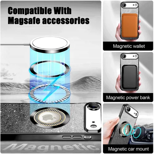 Miniatura 288 de Misscase Funda magnética con purpurina para iPhone 11 compatible con MagSafe, protección completa, delgada, a prueba de golpes, antiarañazos