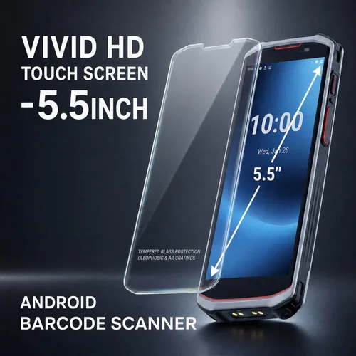 Miniatura 4 de Bix Android 13 escáner de código de barras industrial PDA, 5.5 "HD pantalla táctil computadora móvil, motor integrado de escáner de código QR 1D 2D