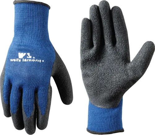 Wells Lamont Guantes de trabajo con agarre recubierto para hombre con revestimiento de látex, talla S (524S), color azul