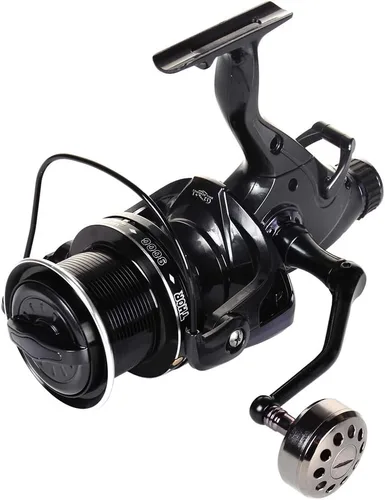 Miniatura 2 de HiUmi Carretes de pesca de carpa 8000 9000 10000 corredor de cebo grande corredor libre doble alimentador de freno 12+1 rodamiento de bolas carrete