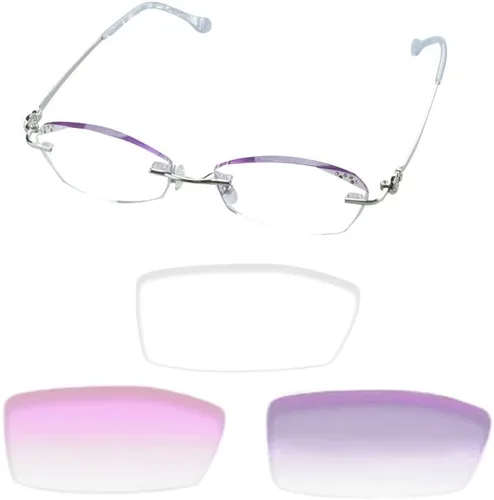 Miniatura 17 de VisionGlobal Lentes de lectura con bloqueo de luz azul sin montura con lente personalizada que reducen la fatiga ocular con diamantes elegantes