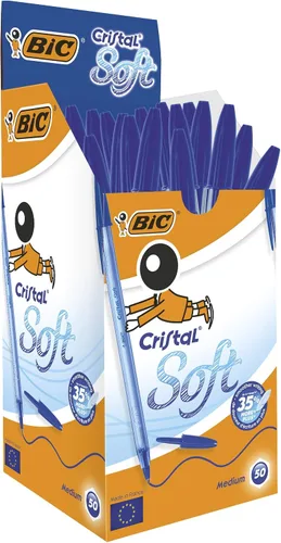 Miniatura 7 de BIC 921263 Cristal Soft Bolígrafo No Retráctil Negro Caja de 50