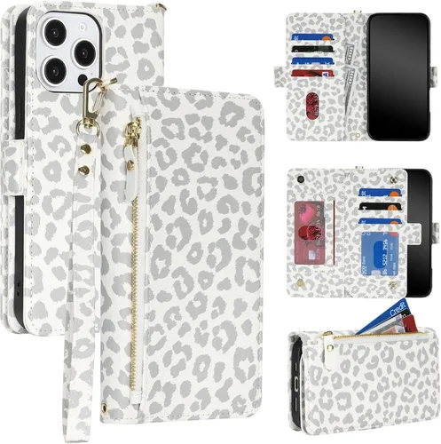 Miniatura 15 de Funda compatible con iPhone 13 Pro Max para Apple 12 Pro Max, piel sintética naranja, rombo para mujeres y hombres, bolsillo con cremallera