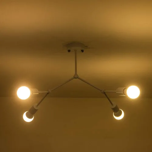 Miniatura 6 de Lámparas de techo de múltiples cabezales, lámpara LED retro con personalidad industrial, lamparas compatibles con sala de estar, lámpara de araña
