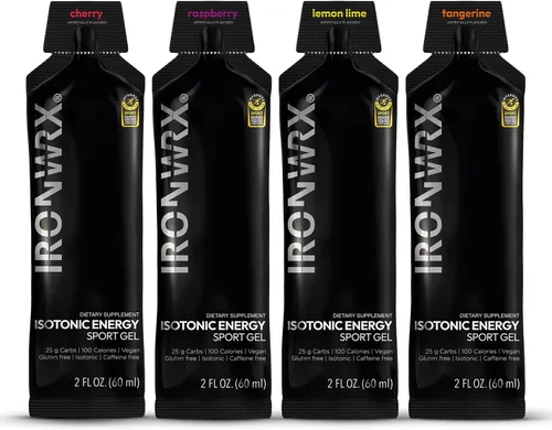 Miniatura 2 de Isotonic Energy Gels 0.88 oz de carbohidratos rápidos y electrolitos Combustible de resistencia sin desorden para correr, ciclismo y triatlones