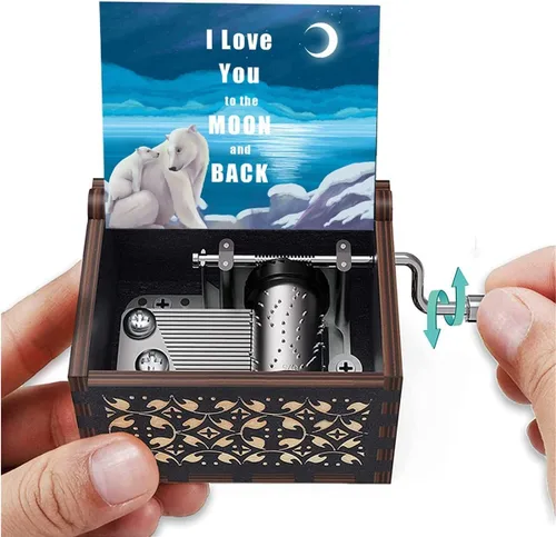 Miniatura 4 de Muzero Birthday Gift for Mom Dad, I Love You to the Moon and Back Music Box Gift for Daughter Son, Birthday Anniversary for Grandma Granddaughter