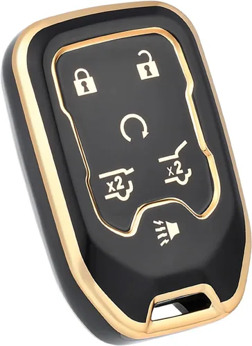 OFFWEGO - Funda para llavero GMC, funda de TPU suave con protección para llaves inteligentes, compatible con GMC Chevy Chevrolet Suburban Tahoe