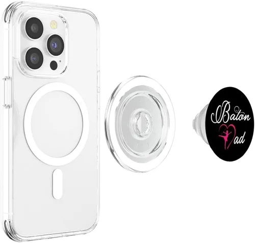 Miniatura 4 de Baton Dad Heart majorette dance twirling recitals PopSockets MagSafe PopGrip for iPhone