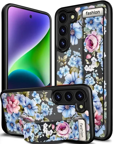 Miniatura 50 de Compatible para Samsung Galaxy S23 Funda Bonita con Correa Soporte Dedo Kickstand, Fundas de Silicona Geniales de Diseñador Funda Cover - Mariposa