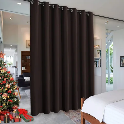 Miniatura 100 de RYB HOME - Cortinas extra largas con bloqueo de luz, persianas opacas insonorizadas para privacidad para cine en casa, oficina, fondo de patio, sala