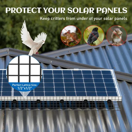 Miniatura 3 de ZeroPone Panel solar de 6 pulgadas x 50 pies, protector de aves para paneles solares con 50 sujetadores de acero inoxidable, rollo de alambre