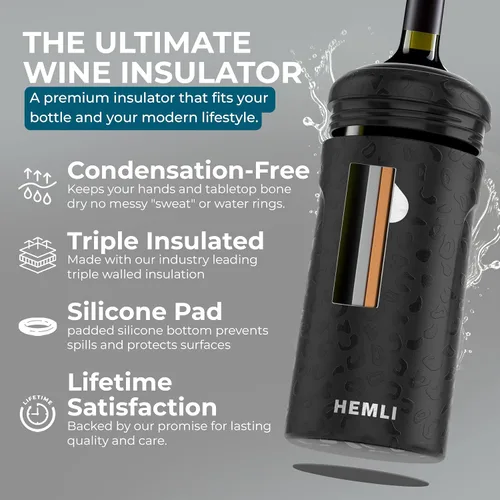 Miniatura 2 de Funda Aislante Refrigeradora para Botellas de Vino, Mantiene el Vino y el Champán Fríos durante 12 Horas, Enfriador de Botellas de Vino Aislado al