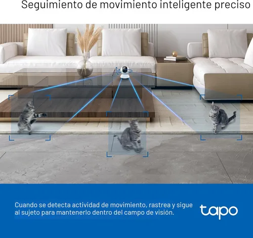 Miniatura 6 de TP-Link Tapo - Cámara de seguridad Pan/Tilt de 2K QHD para cámara de mascotas, monitor de bebé, detección de movimiento, seguimiento de movimiento