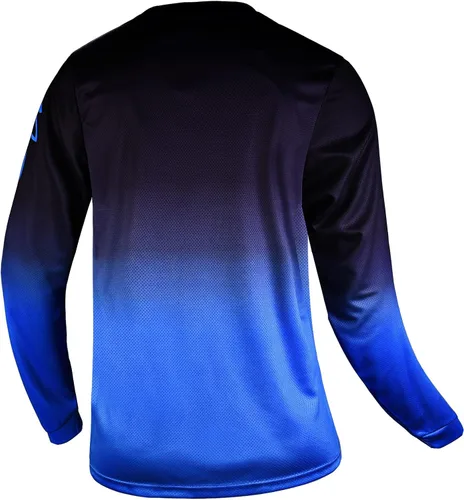 Miniatura 2 de Camisetas de ciclismo de montaña para hombre, manga larga, MTB Off-Road Motocross Jersey de secado rápido y absorbe la humedad