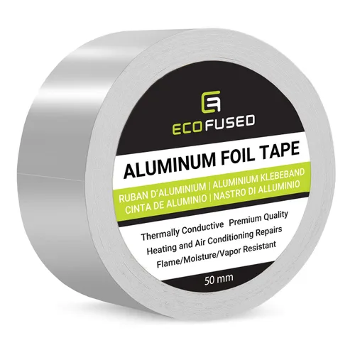 Eco-Fused Cinta adhesiva de papel de aluminio para reparaciones de calefacción y aire acondicionado, térmicamente conductora, resistente a llamas,