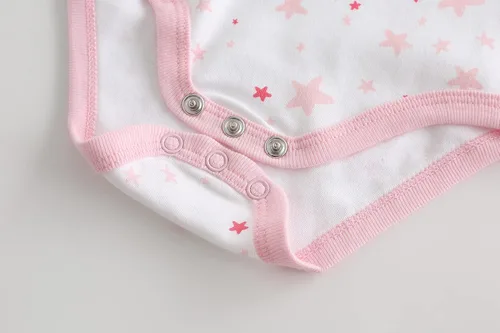 Miniatura 3 de Chamie Bebé recién nacido lindo diseño mono manga corta ropa de bebé de una pieza para niños
