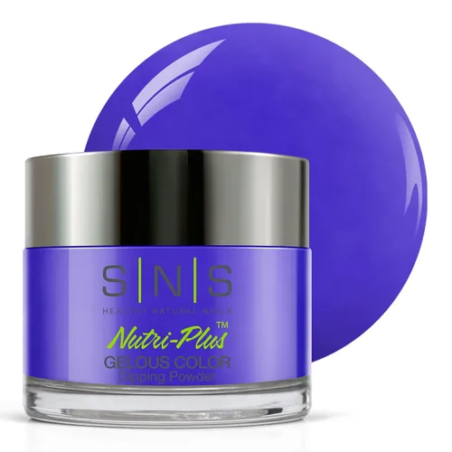 Miniatura 29 de SNS Polvo de inmersión de uñas, polvo de inmersión de color geloso, rosa brillante (rojo/magenta, brillante), color de uñas acrílico de larga