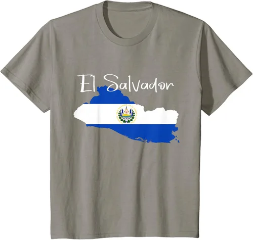 Miniatura 34 de Camiseta con la bandera de El Salvador, mapa de El Salvador, camiseta de Salvador para mujer