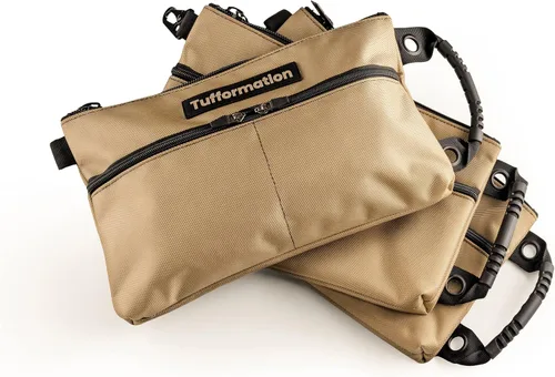 Tufformation Bolsa de herramientas pequeña, organizador de bolsa de herramientas con cremallera. Bolsa de herramientas pequeña con múltiples 3X Caqui