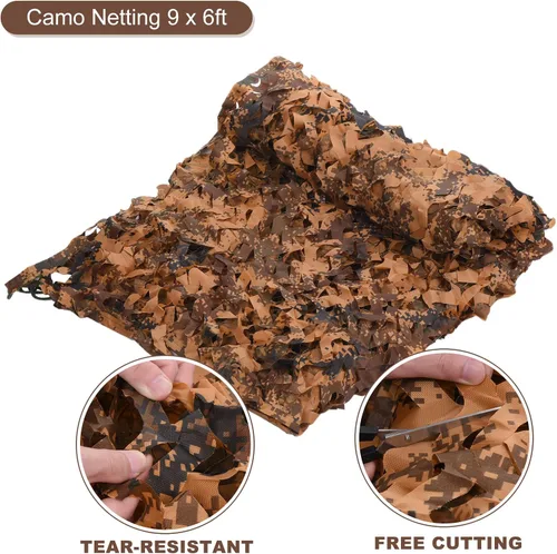 Miniatura 2 de PATIKIL Camouflage Netting Camo Net 210D Oxford Durable Camo Mesh Netting Blind Sunshade Hunting Shooting Hide Army for Camping Theme Party
