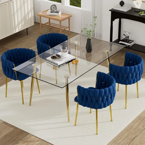 Miniatura 41 de Juego de mesa de comedor de cristal plateado para 2, juego de mesa cuadrada de lujo moderno de 36 pulgadas, juego de mesa de cocina minimalista de 3