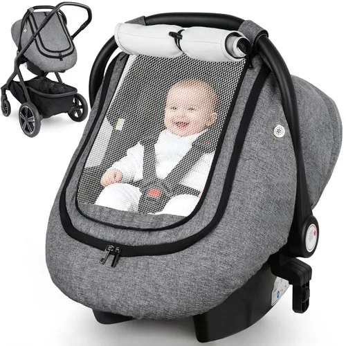 Miniatura 10 de Rquite Funda de asiento de automóvil para bebé, fundas de asiento de automóvil de invierno para niño y niña, funda impermeable para asiento