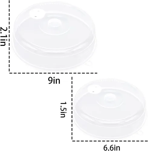 Miniatura 6 de Cubierta para salpicaduras de microondas para alimentos, cubierta de placa de ventilación de vapor sin BPA con mango de fácil agarre, cesta