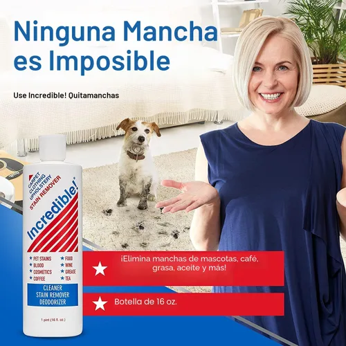 Miniatura 2 de INCREDIBLE! Removedor de manchas – Removedor instantáneo de manchas para manchas nuevas y viejas – Sangre, vino tinto, café, orina, cosméticos