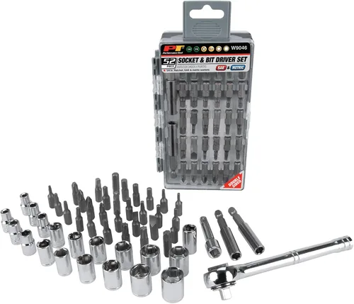 Miniatura 7 de Performance Tool W38337 Juego de llaves de vaso de 6 puntos grabadas con láser de 19 piezas de 3/8 pulgadas SAE y métrico negro con trinquete
