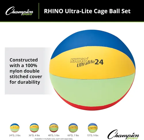 Miniatura 2 de Champion Sports Rhino Lite - Juego de bolas de jaula