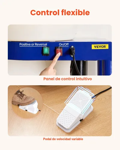 Miniatura 4 de VEVOR Torno de Alfarero de 14 pulgadas para Adultos Principiantes, Altura Ajustable de 0-6 pulgadas, Máquina Formadora de Cerámica de 450W, Torno
