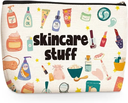 Miniatura 32 de Wenboco Bolsa de cosméticos con temática de ratón de dibujos animados para mujeres, cumpleaños, esta chica corre en aperitivos, bolsa de maquillaje