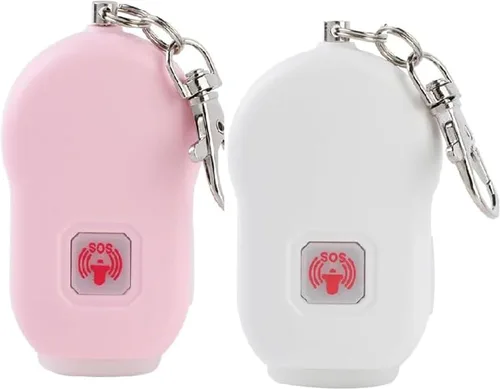 2024 130db autodefensa de emergencia SOS Seguridad personal recargable 2 paquetes linterna alarma llavero el mejor regalo seguro para mujeres