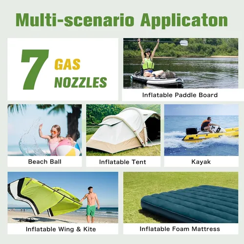 Miniatura 6 de Paddle Board Electric Pump 20PSI High Pressure Rechargeable SUP Air Pump, Intelligent Dual Stage Inflation & Deflation,Auto-Off for Stand Up Paddle