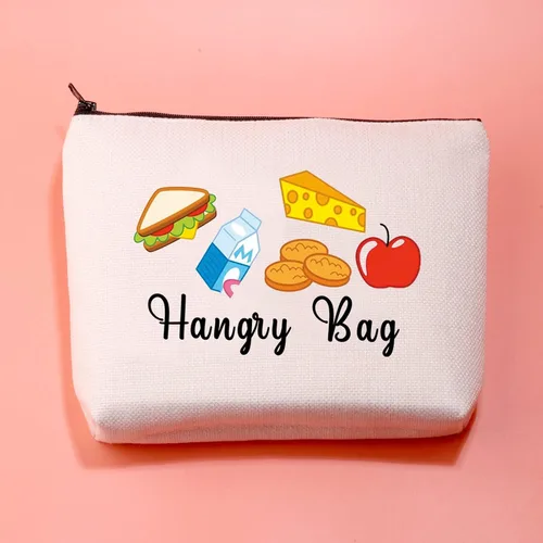 Miniatura 3 de JXGZSO Divertido regalo de comida Hangry Bag Snack Bolsas de viaje Snacks de emergencia Bolsa de almacenamiento de alimentos Snack Lover Regalo