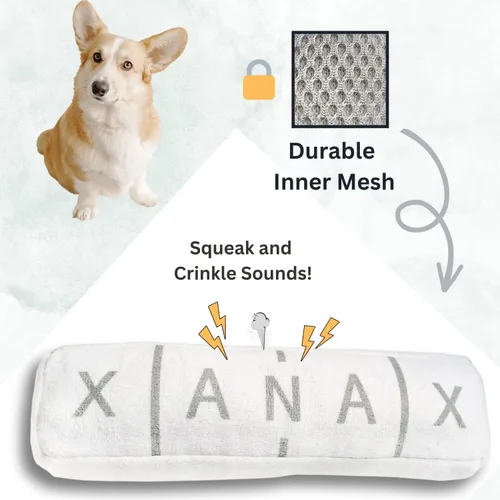 Miniatura 6 de Nestpark Chill Pup - Juguete divertido para perro, juguete de peluche parodia chirriante y arrugado para perros