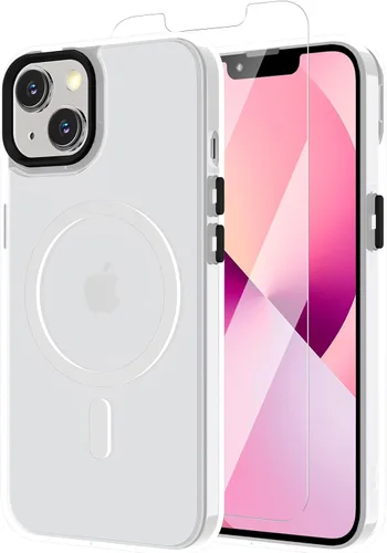 Miniatura 92 de Funda para iPhone 11 con protector de pantalla, compatible con MagSafe, ultra delgada, translúcida, mate, a prueba de golpes, color negro