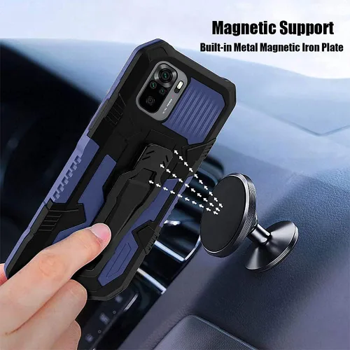 Miniatura 3 de Funda para Xiaomi Redmi Note 10 4G, paquete de 2 protectores de pantalla de vidrio templado y funda híbrida resistente de doble capa para teléfono