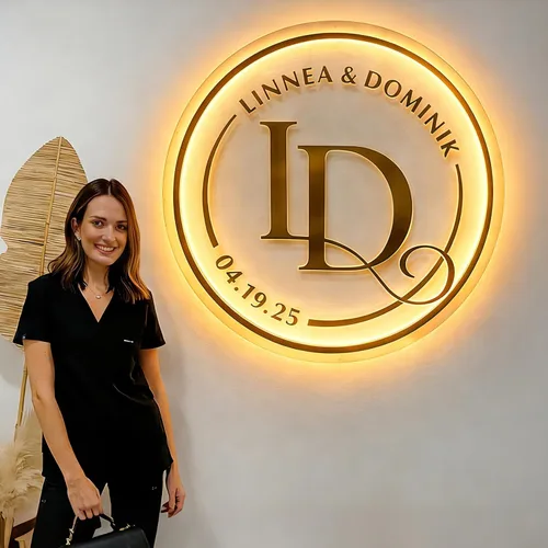Letrero de neón personalizado con logotipo de negocio, HancraStore - Letrero iluminado personalizado con luz de fondo, letrero de logotipo flotante