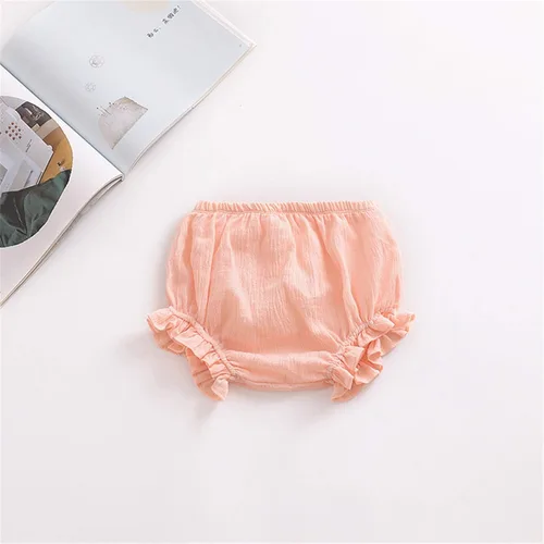 Miniatura 2 de Pantalones cortos básicos de lino y algodón, lavables y reutilizables, para recién nacidos