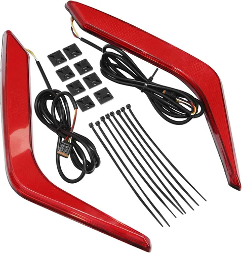 TCT-MOTORPARTS Luces LED traseras de alforja para Honda Gold Wing 1800 GL1800 2018-2025 rojo (Red Lens)