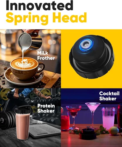 Miniatura 7 de Licuadora para batidos, licuadoras de alta potencia de 1200 W para cocina, juego de 11 licuadoras de batidos con tazas de viaje de 18 onzas y 24
