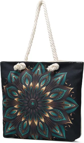 Miniatura 2 de Bolsas de mano con asa de cuerda, bolsa grande con asas de cuerda, lona resistente, reutilizable, bolsa de compras para comestibles, bolsa de playa