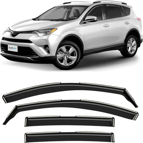 Miniatura 14 de CLIM ART - Deflectores de ventana de canal increíblemente duraderos para Honda Civic 2016-2021 Hatchback, deflectores de ventana originales, viseras